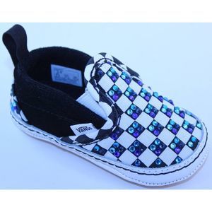 Vans Checkerboard Slip-On Black Crystal Sneakers 3
